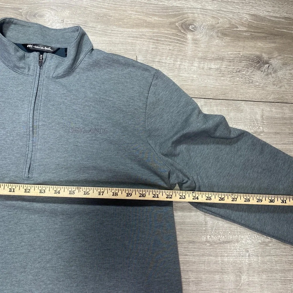 TravisMathew‎ Sweater Mens Large Heather Gray Quarter Zip Golf Pullover Layer